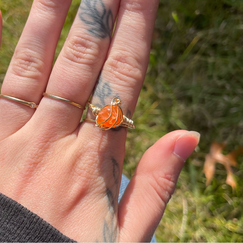 Fire Opal Ring - image 1